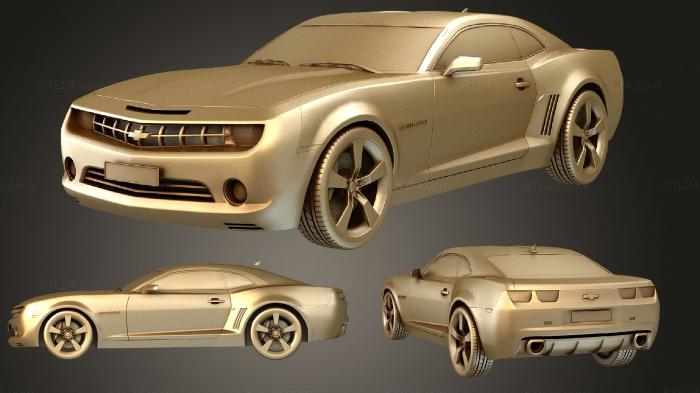 Автомобили и транспорт (Chevrolet Camaro 3D, CARS_1003) 3D модель для ЧПУ станка